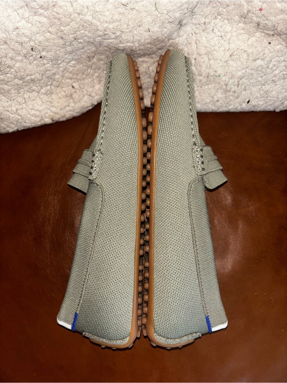 Rothy’s The Driver Loafers Olive Green Knit Women’s Size 10 Washable Like New - Picture 5 of 7